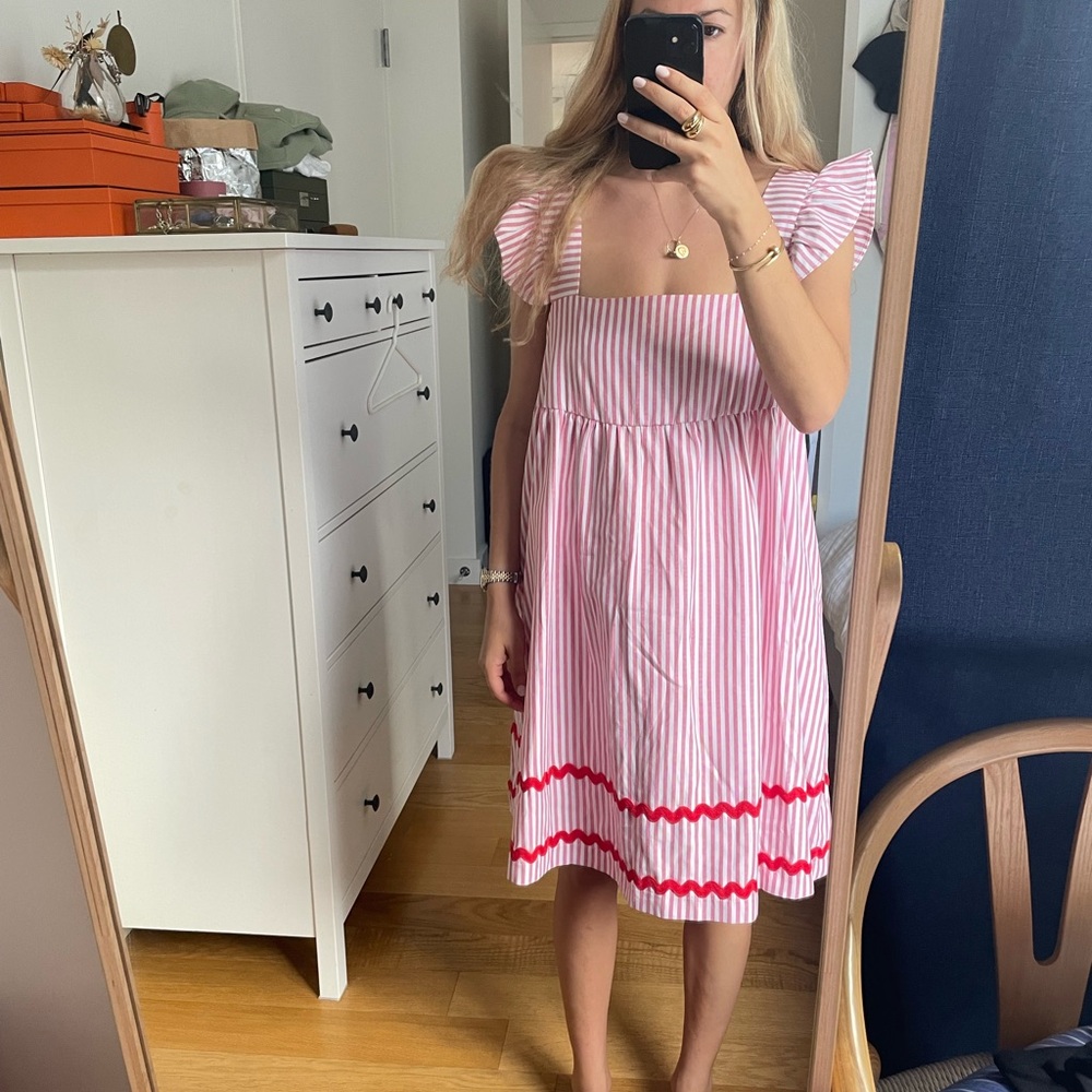 Pink and White Striped Dress